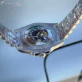 2025ロレックス新製品耐腐食性スーパーコピーGMT隕石表面オレンジ色円時計 586948 (8)