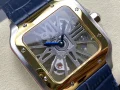 カルティエ サントススーパーコピー入荷時計スクエア ホローレザーストラップシリーズ 174535 (2)