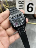 カルティエ有名な時計サントスシリーズ ブラックウォリアー自動巻き機械式ムーブメント 175255 (2)