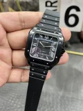 カルティエ有名な時計サントスシリーズ ブラックウォリアー自動巻き機械式ムーブメント 175255 (3)