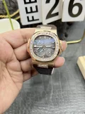 パテックフィリップ 審美的に美しい時計V3 ノーチラス ローズゴールド ダイヤモンドベゼル 171592 (1)