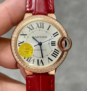 カルティエスーパーコピー女性時計バロン ブルー ドゥ33mm シルバー 0004610