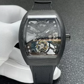 フランクミュラーコピー時計 ヴァンガード メンズ セブンデイズN級品 スケルトン V 45 T SQT CARBONE