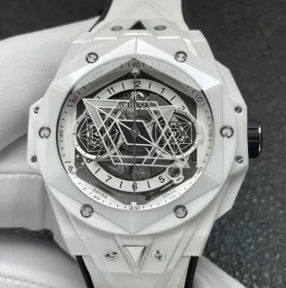 HUBLOT ビッグバンスーパーコピー時計 ウニコ サンブルーII ホワイトセラミック 418.HX.2001.RX.MXM21