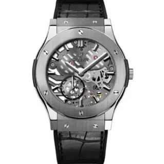 Hublot フュージョン クラシコ ウルトラシン スケルトン チタニウム 545.NX.0170.LR 時計 コピー
