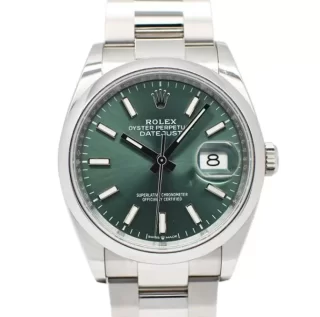 ロレックススーパーコピー時計デイトジャスト 36mm ミントグリーン 126200