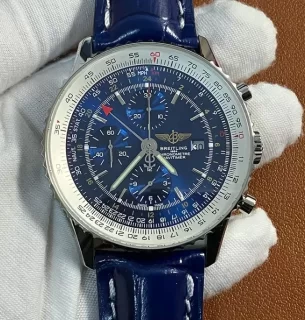 ブライトリングブランドのコピー時計 ナビタイマー GMT ブルー 46mm A24322121C1P1