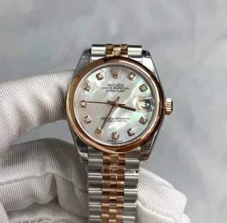 人気ロレックスデイトジャスト時計コピー31mm ホワイトシェル M278241-0026