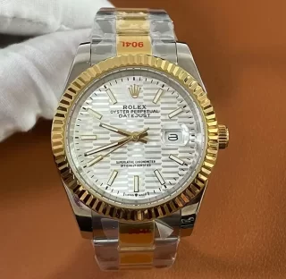 新作ロレックス時計コピー126333 デイトジャスト41mm グレー デンフルーテッド文字盤