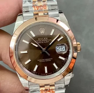 2023最完璧ハイグレード デイトジャスト 41mm ロレックスM126301-0002 チョコレート