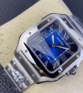 BV工場 2026カルティエ サントススモークブルーLM ADLCベゼル激安偽物時計 2058363-1 (2)