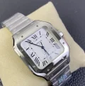 ブランドカルティエコピーサントスホワイト時計40MMスティール 2058363-2 BV工場 (2)