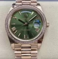 2023ロレックス デイデイト 時計コピー 40mm オリーブグリーン/ローマ文字盤 3255自動巻 M228345RBR-0011 (1)