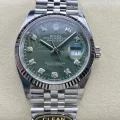 CLEAN製 ロレックスコピー時計 デイトジャストM126234-0055 グリーンパーム 36mm新品 (1)