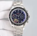 2023高品質オメガ スピードマスター ムーンフェイズ コーアクシャル マスタークロノメーター 304.33.44.52.01.001 (1)
