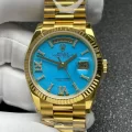 ロレックスコピー 高級品取り扱いストア M128238-0071 デイデイト 36mm ターコイズブルー文字盤 Cal.3255ムーブメント搭載 (1)