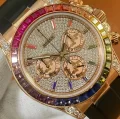 ロレックススーパーコピー時計 コスモグラフ デイト40mm レインボー ダイヤ ブレスダイヤモンド 116595RBOW (2)