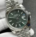 ロレックスコピー新品 デイトジャスト 41mm ミントグリーン フルーテッドモチーフ126334-1 (2)