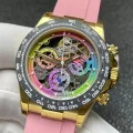 BLAKEN改装ロレックスコピー時計n級 コスモグラフ デイトナ40mm スケルトンダイヤル ピンク M004630 (2)