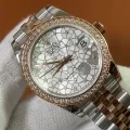 ブランドロレックスコピー デイトジャスト 31mm シルバーフローラルモチーフ M278381RBR-0032 (2)