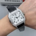 TW カルティエ新商品通販時計サントスW20090X8-1ダイヤモンドカスタムモデル (3)