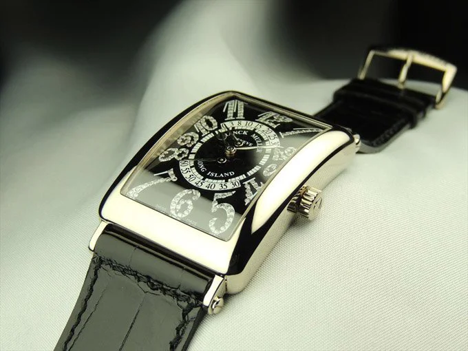 フランク・ミュラー コピー 時計 ロングアイランド ビーレトロセコンド ダイヤモンド 1100DSRCD OG Black