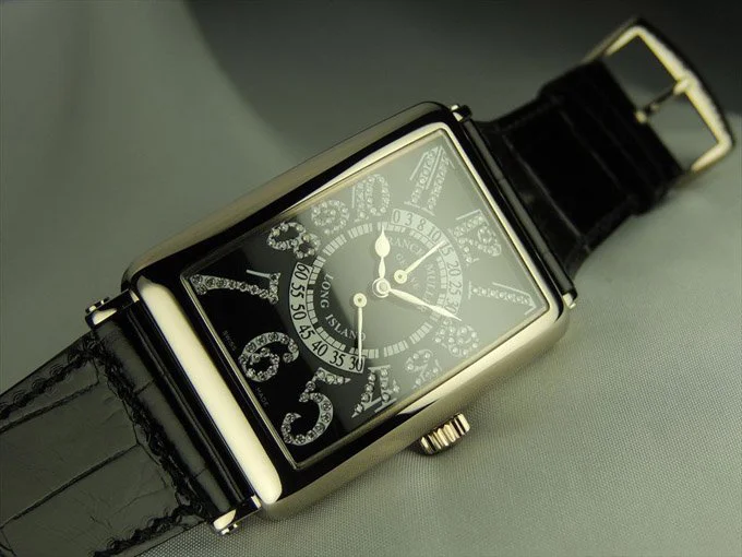 フランク・ミュラー コピー 時計 ロングアイランド ビーレトロセコンド ダイヤモンド 1100DSRCD OG Black