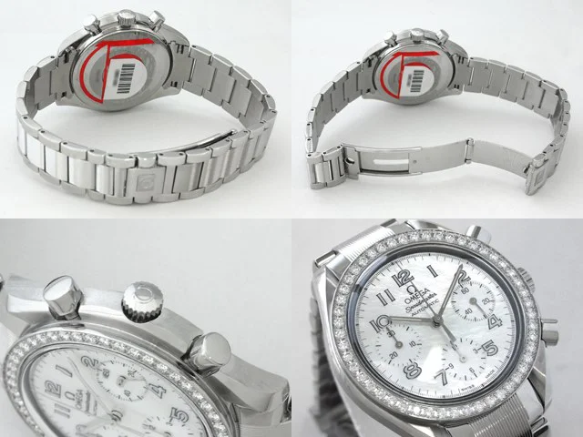 OMEGAオメガ コピー スピードマスター ダイヤベゼル ホワイトシェル/ホワイトアラビア 3515.72